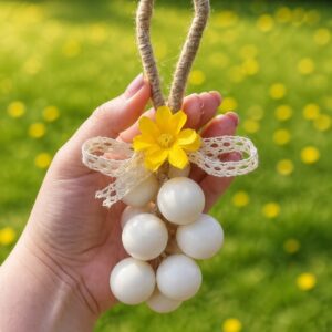 Savon suspendu - Perles de jardin blanc